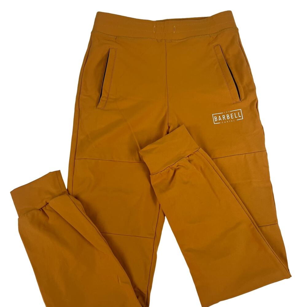 The Barbell‎ Cartel  Reflex Joggers Sweat Pants Track Gold Nylon Spandex S